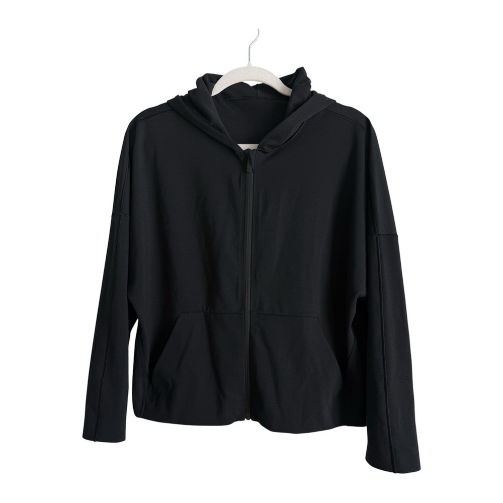 Lululemon Minimal Zip Hoodie Black 10 Cropped Boxy Streetwear Athleisure